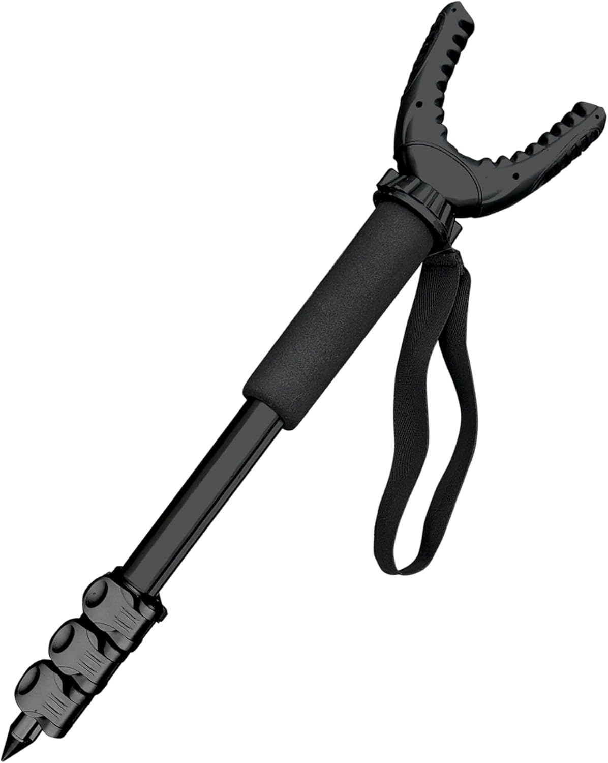 AUSCAMOTEK Aluminum Monopod for Hunting and Photography - Lightweight Collapsible Shooting Stick with 360° Swivel Yoke for Rifle Crossbow and Camera Support