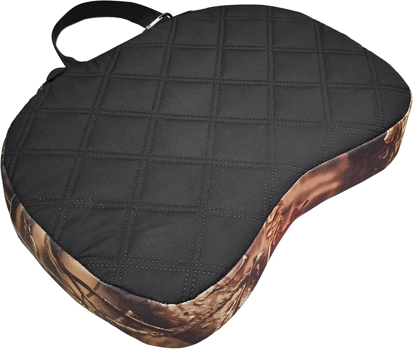 AUSCAMOTEK Portable Hunting Seat Cushion, Lightweight Waterproof Padded Cushion for Hunting, Camping, Stadium, Fishing, Outdoor Sports Woodland Brown Camo