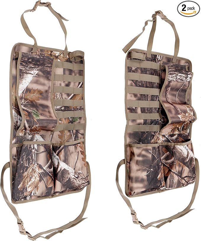 AUSCAMOTEK 2 Pieces Car Seat Back Shotgun Rack Camo Gun Racks Pannel Organiser for Duck Deer Hunting