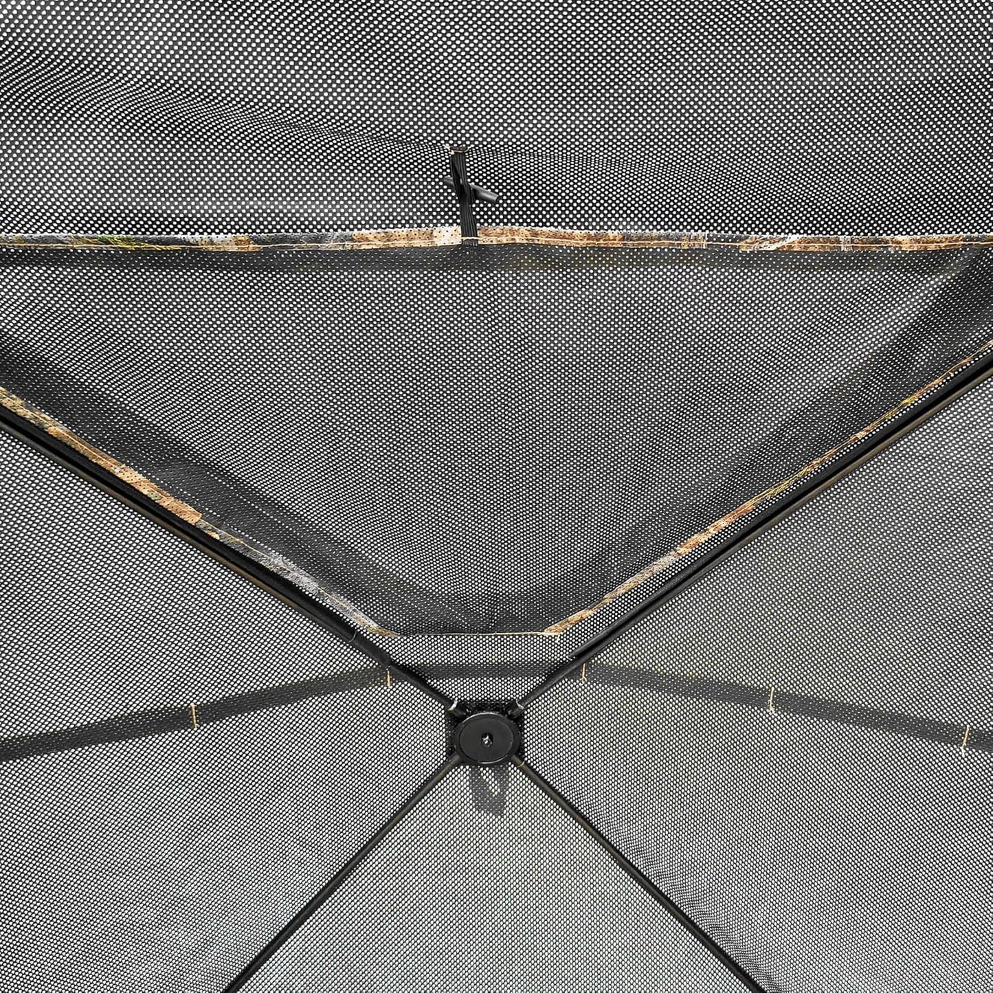 AUSCAMOTEK 3-Panel See-Through Ground Blind with Adjustable Side Panels for Deer Turkey Duck Hunting