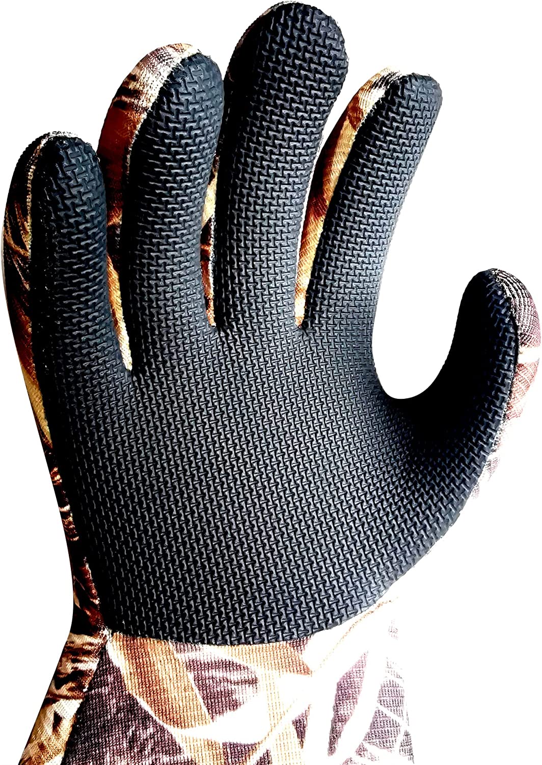 AUSCAMOTEK Waterpoof Neoprene Duck Decoy Gloves Fleece Insulated Blind Gauntlet for Waterfowl Hunting