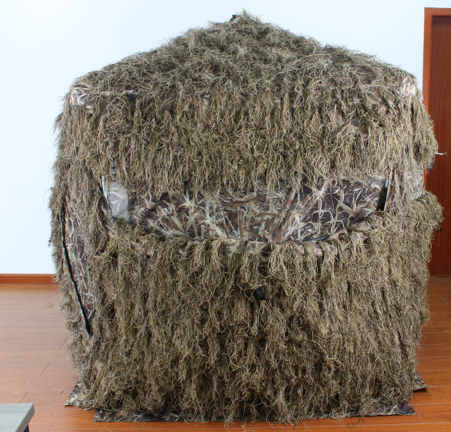 Ghillie Ground Blind for 3 Person Deer Hunting with Ghilly Cover