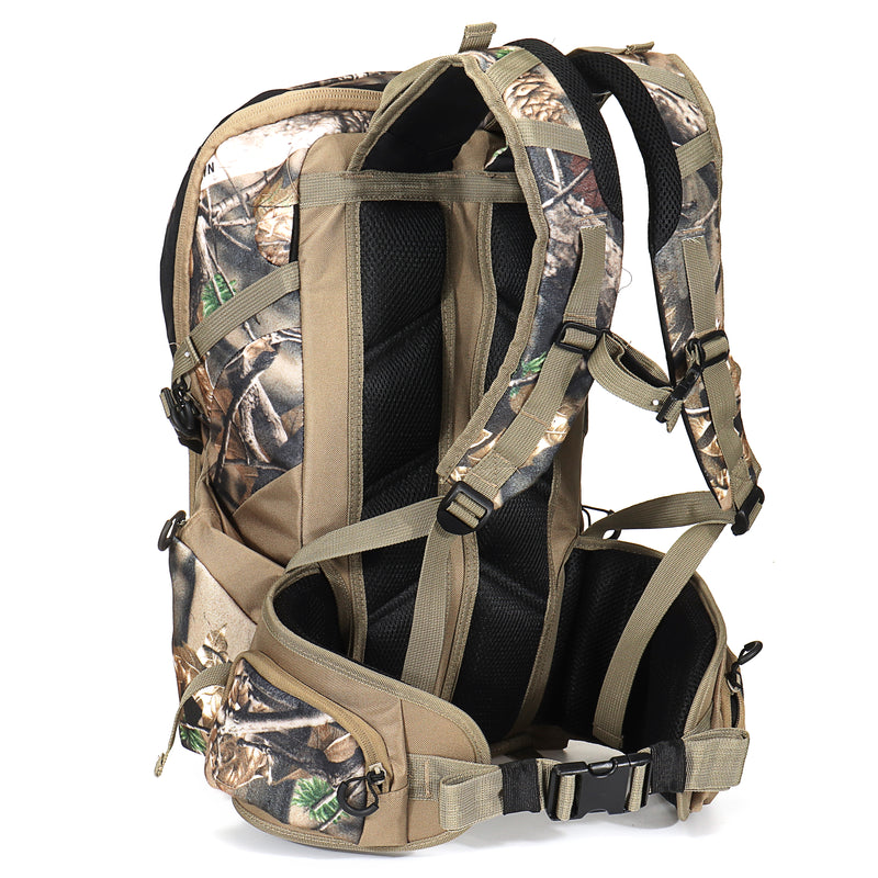 AUSCAMOTEK Camo Hunting Backpack Camouflage Daypack for Men Woodland Brown