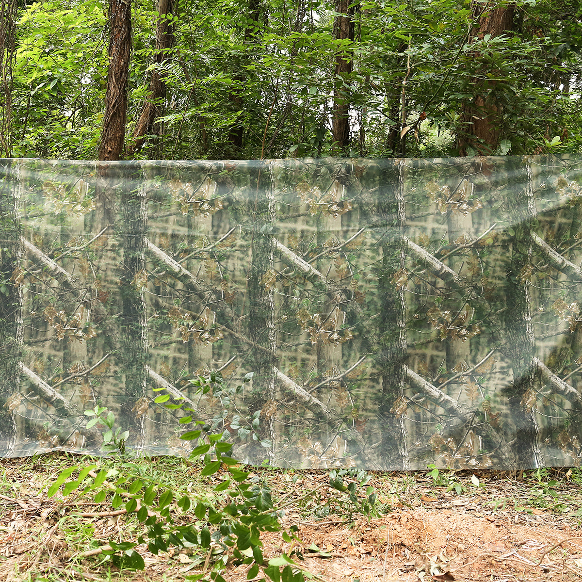 Printable pvc mesh fabric for camouflage see through hunting blind