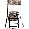 AUSCAMOTEK 360-Degree Swivel Hunting Chair with Thick Cushion and Zipper Pouch - Foldable and Portable Camo Chair for Outdoor Hunting-Wetland Camo