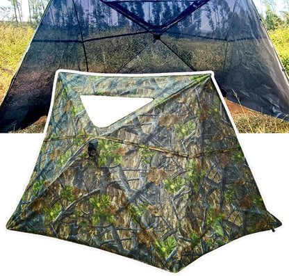 camo tent see through AUSCAMOTEK 3-Panel See-Through Ground Blind with Adjustable Side Panel – auscamotek