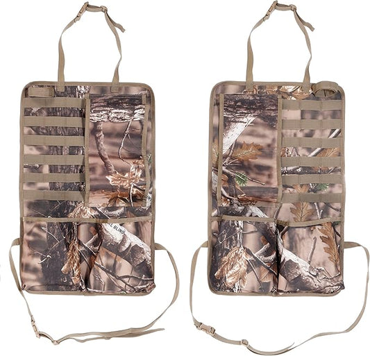 AUSCAMOTEK 2 Pieces Car Seat Back Shotgun Rack Camo Gun Racks Pannel Organiser for Duck Deer Hunting