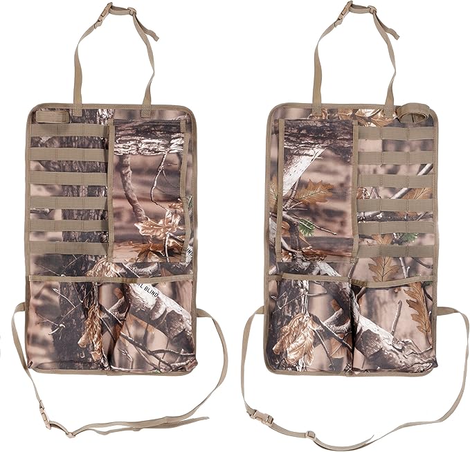 AUSCAMOTEK 2 Pieces Car Seat Back Shotgun Rack Camo Gun Racks Pannel Organiser for Duck Deer Hunting