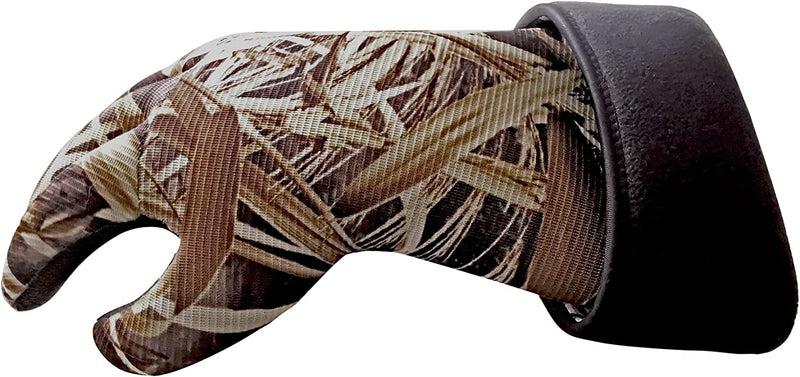 AUSCAMOTEK Waterpoof Neoprene Duck Decoy Gloves Fleece Insulated Blind Gauntlet for Waterfowl Hunting