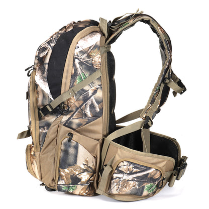 AUSCAMOTEK Camo Hunting Backpack Camouflage Daypack for Men Woodland Brown