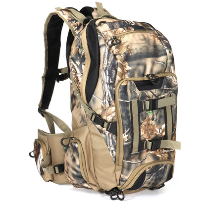 AUSCAMOTEK Camo Hunting Backpack Camouflage Daypack for Men Woodland Brown