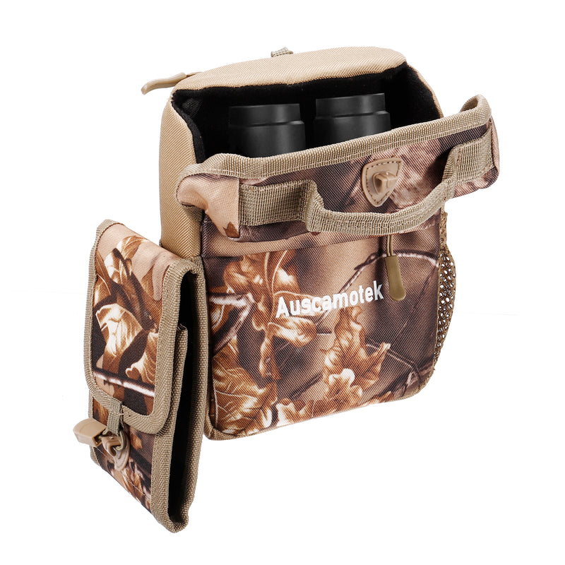 Auscamotek Binoculars Harness with Rangefinder Case for Hunting Birdwatching Camo Bino Strap Pack and Range Finder Pouch